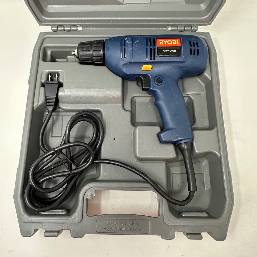 Ryobi D40 3/8 VSR Corded Drill Driver 4.5A Variable Speed Reversible with Case